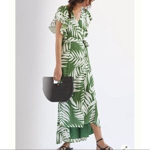 Anthropologie Hutch Palms Wrap Maxi Dress